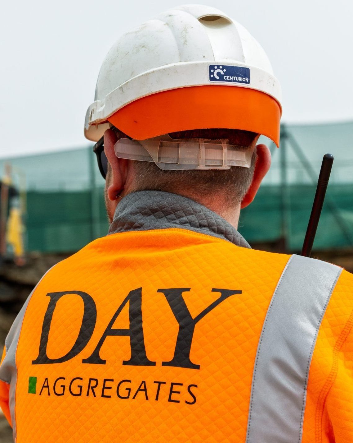 Day Aggregates logo on a high-vis vest.